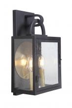  ZA1612-TB - Wolford 2 Light Medium Outdoor Wall Mount in Textured Black