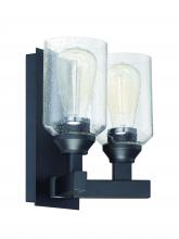  53162-FB - Chicago 2 Light Wall Sconce in Flat Black