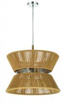  58596-CHWAL - Serena 6 Light Pendant in Chrome/Walnut