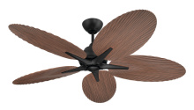 Craftmade GTY52FB5 - Getaway 52" 5-Blade Outdoor Ceiling Fan in Flat Black w/ Flat Black Blades; Not Light Kit Adapta