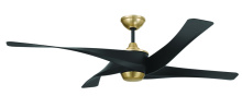 Craftmade VNN58FBSB4 - Venn 58" 4-Blade Ceiling Fan in Flat Black/Satin Brass w/ Flat Black Blades