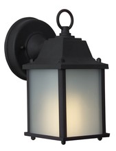 Craftmade Z192-TB-NRG - One Light Matte Black Frosted Glass Wall Lantern