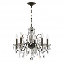  3025-EB-CL-MWP - Butler 5 Light Hand Cut Crystal English Bronze Chandelier