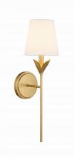  531-GA - Broche 1 Light Antique Gold Sconce