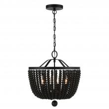  604-MK - Rylee 4 Light Matte Black Mini Chandelier