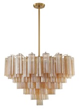  ADD-316-AG-AM - Addis 16 Light Aged Brass Chandelier