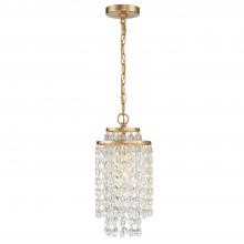  GAB-B7301-GA - Gabrielle 1 Light Antique Gold Mini Pendant