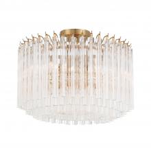  LOF-5005-AG_CEILING - Lofton 5 Light Aged Brass Semi Flush Mount