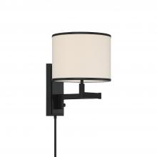  MAD-B4101-MK - Madison 1 Light Matte Black Task Sconce