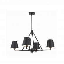  XAV-B9304-MK - Xavier 4 Light Matte Black Chandelier