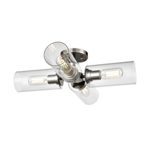  DVP24711SN+GR-CL - Barker 4 Light Semi-Flush Mount