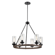  DVP38626GR+IW-CL - Okanagan 6 Light Chandelier