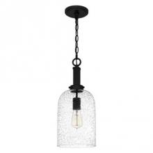  ASH32690A - Black and Seeded Pendant Light