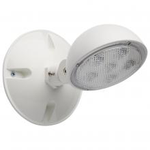  67/136 - Remote Emergency Light, Low-Voltage Backup, Single Head, White Finish, Wet Location Rated