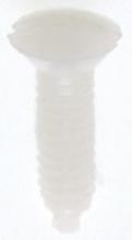  90/537 - Plastic Switchplate Screw; 6/32; White Plastic; 1/2" Length