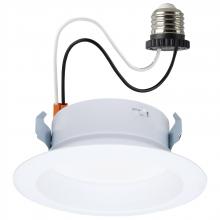  S11647 - 10 Watt LED High Output Downlight Retrofit; 4 Inch; 27K/30K/35K/40K/50K CCT Selectable; Round; White