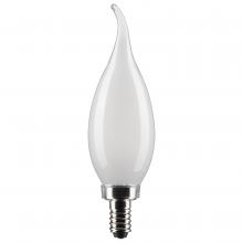  S21295 - 3 Watt CA10 LED; Frost; Candelabra base; 90 CRI; 2700K; 120 Volt