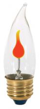  S3657 - 3 Watt CA10 Incandescent; Clear; 1000 Average rated hours; Medium base; 120 Volt