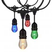  S8031 - 24Ft; LED String Light; 12-S14 lamps; 120 Volts; RGBW with Infrared Remote