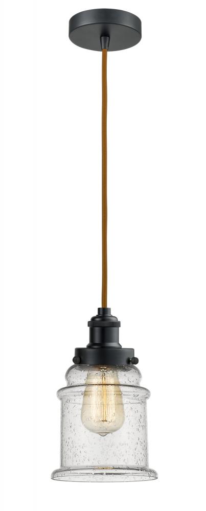 Edison - 1 Light - 8 inch - Matte Black - Cord hung - Mini Pendant