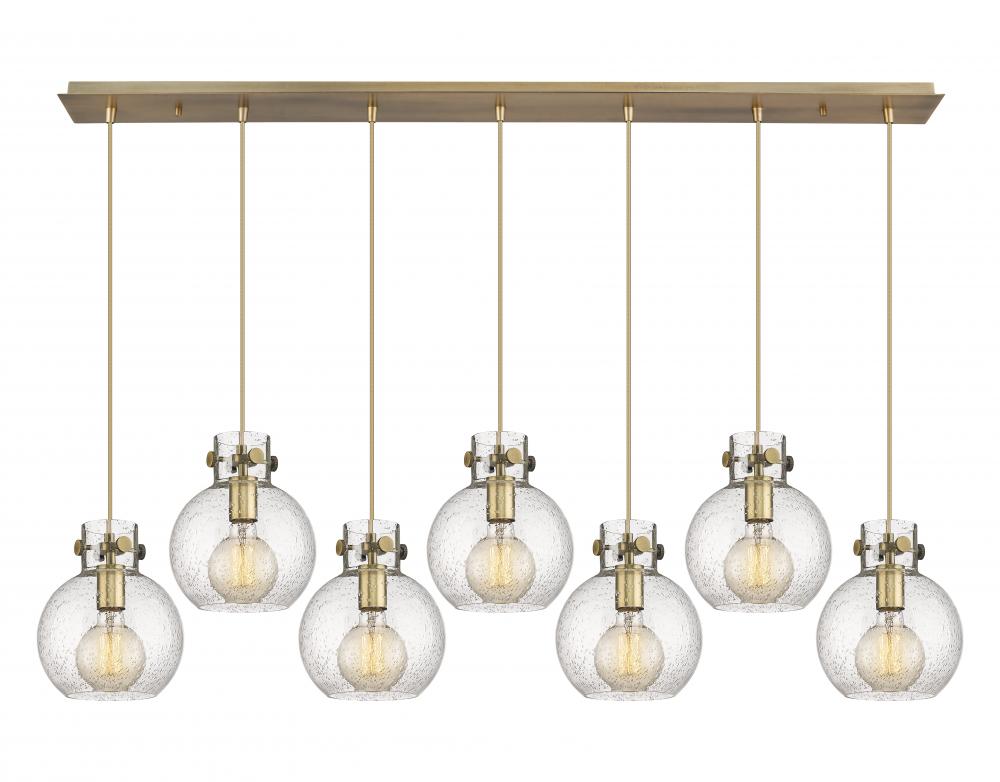 Newton Sphere - 7 Light - 52 inch - Brushed Brass - Cord hung - Linear Pendant