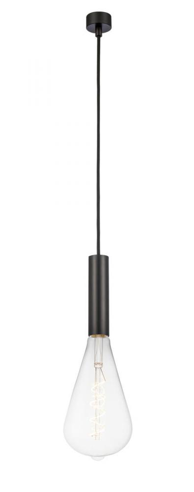 Edison - 1 Light - 5 inch - Matte Black - Cord hung - Mini Pendant