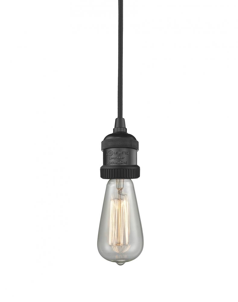Bare Bulb - 1 Light - 2 inch - Matte Black - Cord hung - Cord Set