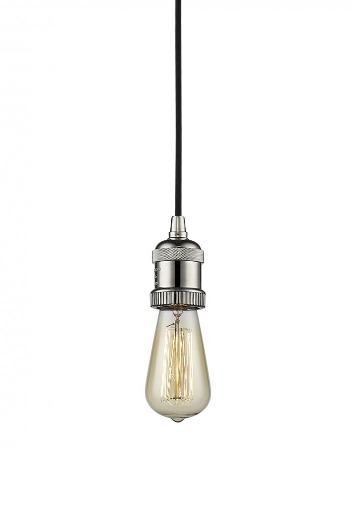 Bare Bulb - 1 Light - 2 inch - Polished Nickel - Cord hung - Cord Set