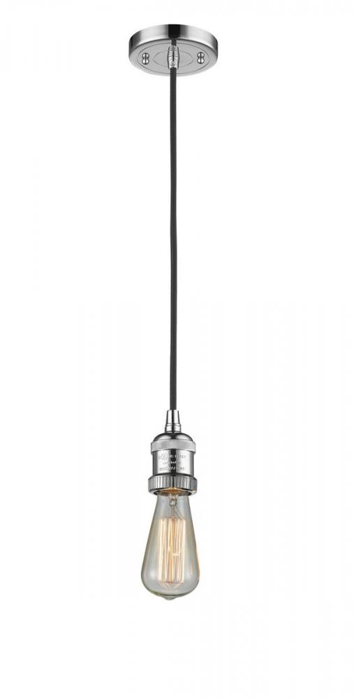 Bare Bulb - 1 Light - 3 inch - Polished Chrome - Cord hung - Mini Pendant