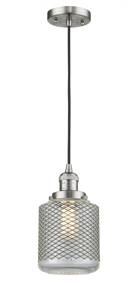 Stanton - 1 Light - 6 inch - Brushed Satin Nickel - Cord hung - Mini Pendant