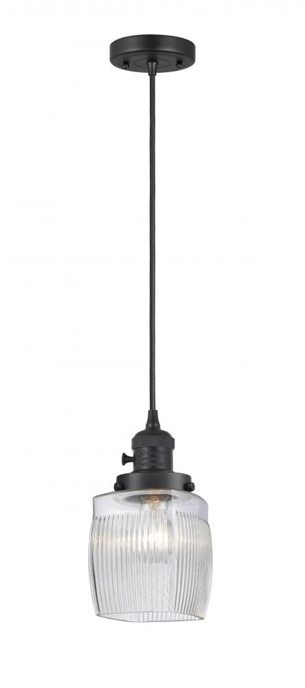 Colton - 1 Light - 6 inch - Matte Black - Cord hung - Mini Pendant