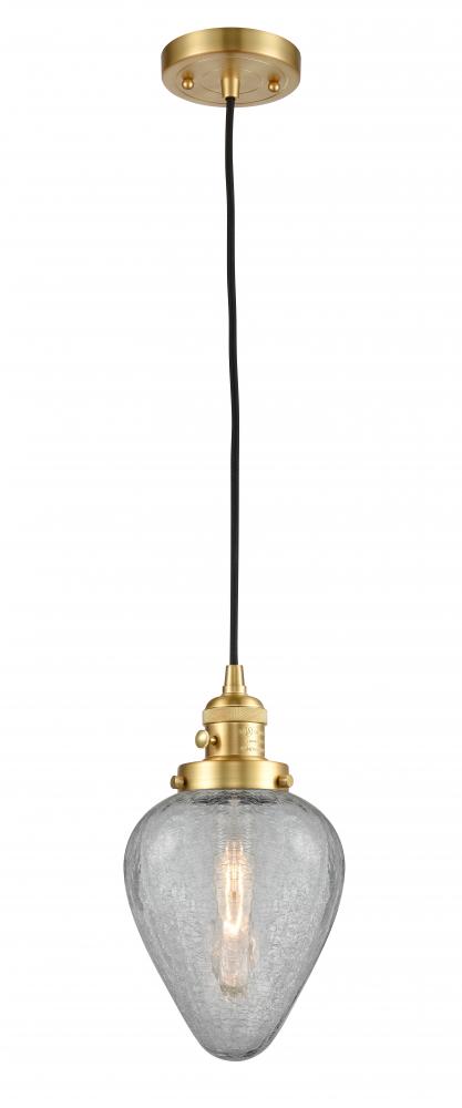 Geneseo - 1 Light - 7 inch - Satin Gold - Cord hung - Mini Pendant