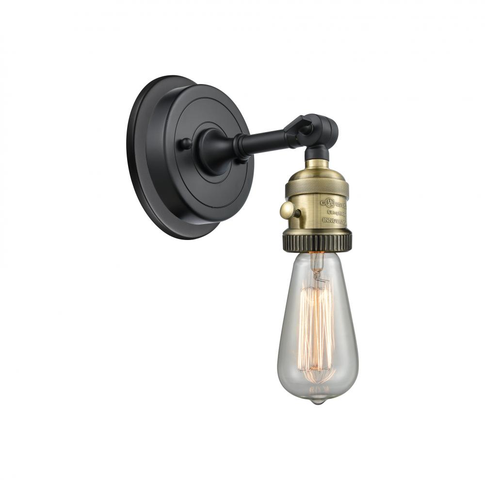Bare Bulb - 1 Light - 5 inch - Black Antique Brass - Sconce