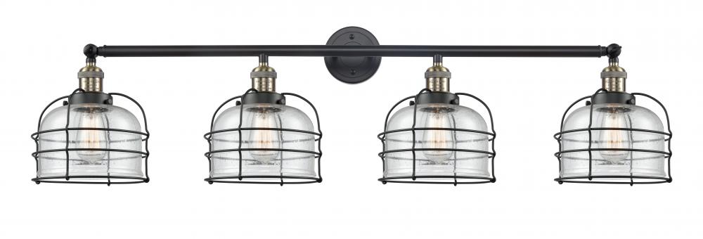 Bell Cage - 4 Light - 44 inch - Black Antique Brass - Bath Vanity Light