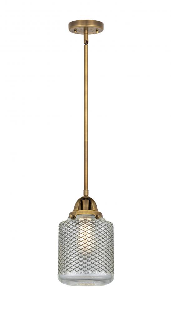 Stanton - 1 Light - 6 inch - Brushed Brass - Cord hung - Mini Pendant