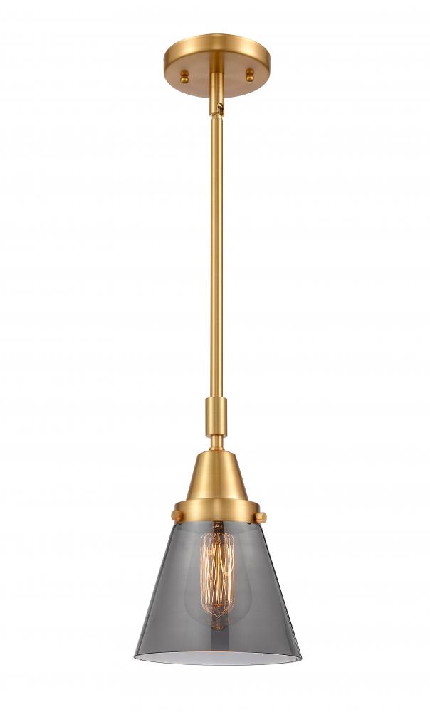 Cone - 1 Light - 6 inch - Satin Gold - Mini Pendant