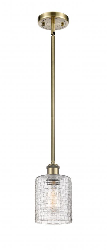 Cobbleskill - 1 Light - 5 inch - Antique Brass - Mini Pendant