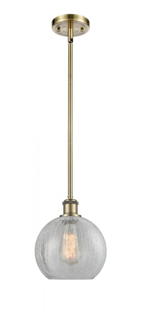 Athens - 1 Light - 8 inch - Antique Brass - Mini Pendant