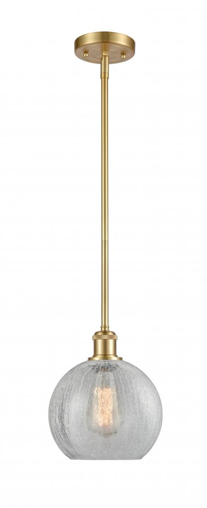 Athens - 1 Light - 8 inch - Satin Gold - Mini Pendant