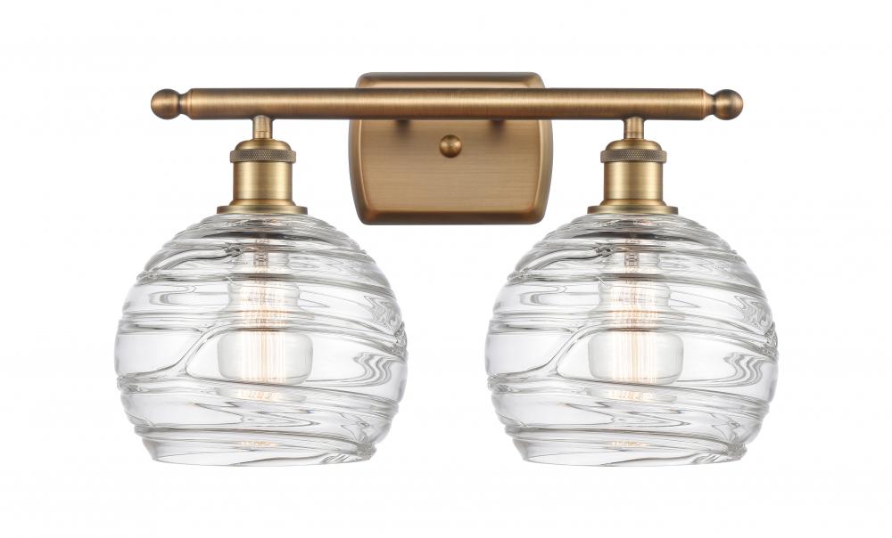 Athens Deco Swirl - 2 Light - 18 inch - Brushed Brass - Bath Vanity Light