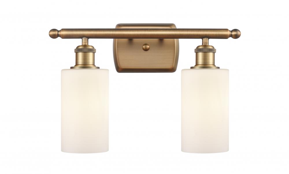 Clymer - 2 Light - 14 inch - Brushed Brass - Bath Vanity Light