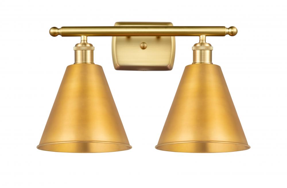 Berkshire - 2 Light - 18 inch - Satin Gold - Bath Vanity Light