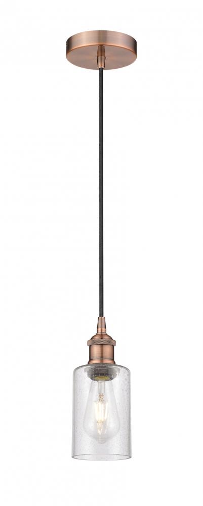 Clymer - 1 Light - 4 inch - Antique Copper - Cord hung - Mini Pendant