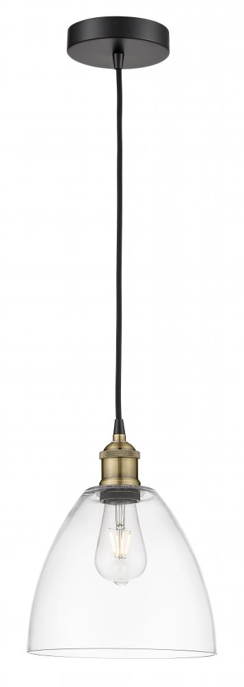 Bristol - 1 Light - 9 inch - Black Antique Brass - Cord hung - Mini Pendant