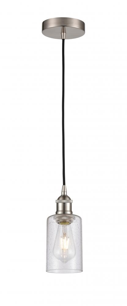 Clymer - 1 Light - 4 inch - Brushed Satin Nickel - Cord hung - Mini Pendant