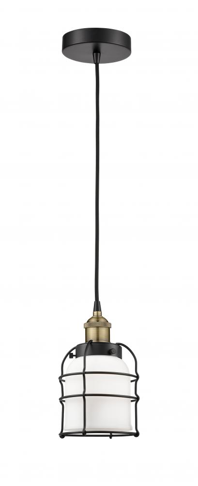 Bell Cage - 1 Light - 6 inch - Black Antique Brass - Multi Pendant