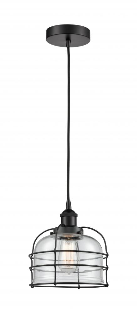 Bell Cage - 1 Light - 9 inch - Matte Black - Multi Pendant