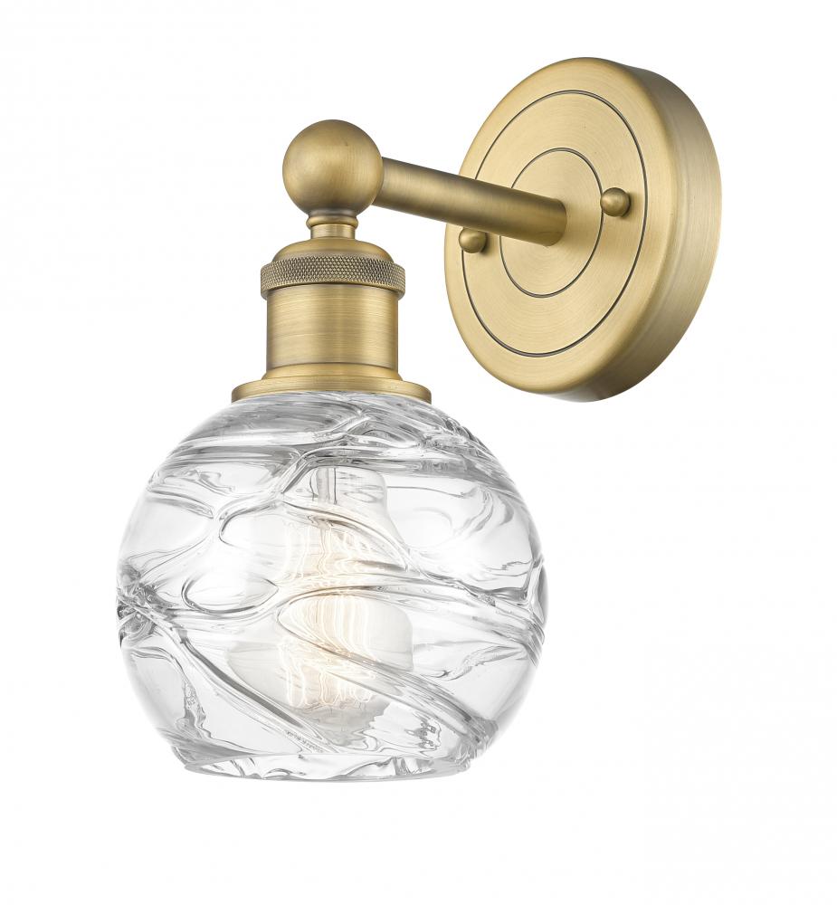 Athens Deco Swirl - 1 Light - 6 inch - Brushed Brass - Sconce