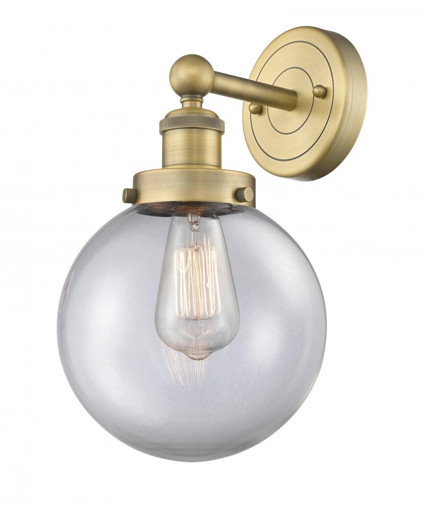 Beacon - 1 Light - 8 inch - Brushed Brass - Sconce