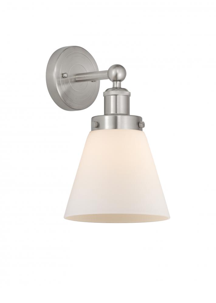 Cone - 1 Light - 6 inch - Brushed Satin Nickel - Sconce